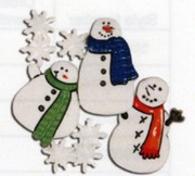 1114FF Assorted Snowmen Snowflakes