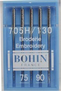 Bohin 19498  Embroidery Machine Needle Assorted Sizes 11/75 & 14/90 (5 needles)