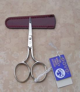 Dovo 270350 3 1/2 inch Scissors with Leather Sheath
