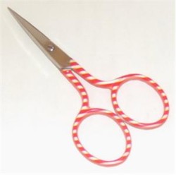 Premax 10558 Embroidery Scissors - 3.5 Inch Carbon Steel, Red Handle, Made In Italy, For Sewing & Craft