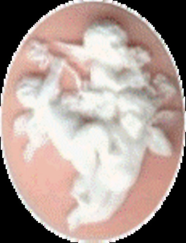 Kelmscott Cherubs on Peach Needle Minder