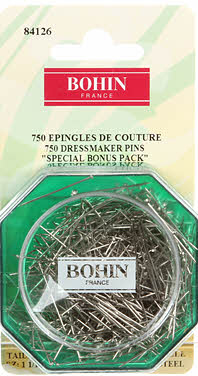 Bohin 84126 Dressmaker Steel Pin Bonus Pack Size 17 - 1 1/16in 750ct