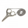 Vintage Silver Pendant Scissors - 4.5