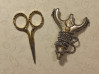 Little Stitches Heirloom Pendant Scissors Gold 2