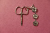 Mother Of Pearl Scissors Fob Floral Chain Lunar Eclipse - Box not included 3