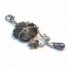 Little Stitches Mother of Pearl Fob - Gray Blossom Cascade