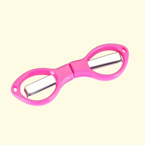 Travel Folding Scissors - Rose Red