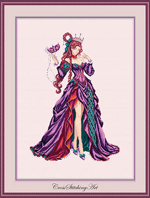 Karolina de Carreau, Queen of Diamonds - Cross Stitching Art