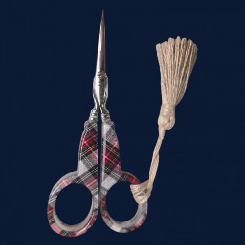 Sajou 4.3" Tartan Plaid Embroidery Scissors (Private Collection)