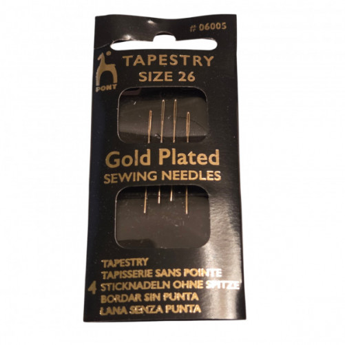 Pony Gold Plated Tapestry Needles Size 26 06005