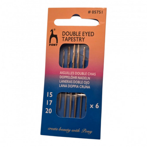 Pony Double Eyed Tapestry Needles Sizes 15/17/20 05751