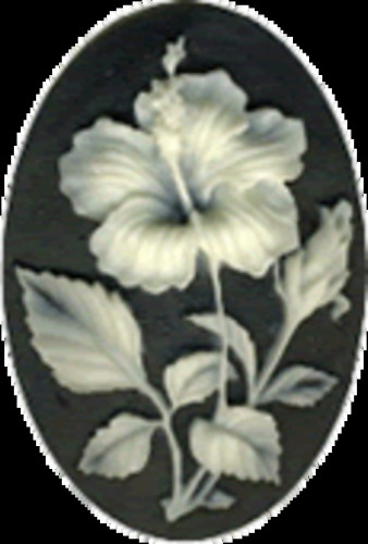 Kelmscott Hibiscus on Black Needle Minder