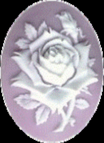 Kelmscott Rose on Lilac Needle Minder