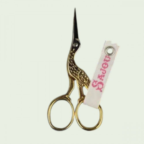 Sajou 3.5" Gilded Stork Embroidery Scissors � Small